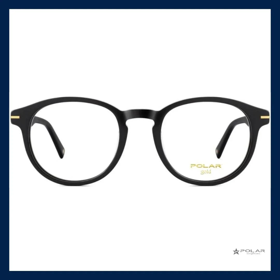 Lunettes optiques Polar Gold 39 77 Monture ovale en acétate noir